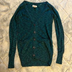 Mudd Green Long-sleeve Cardigan Button-up